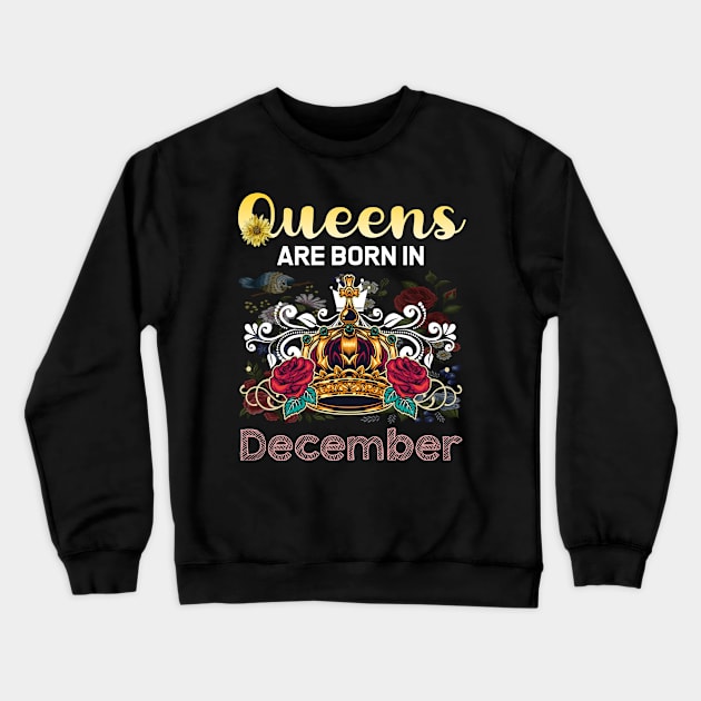 Queen Crown 1 December Crewneck Sweatshirt by symptomovertake